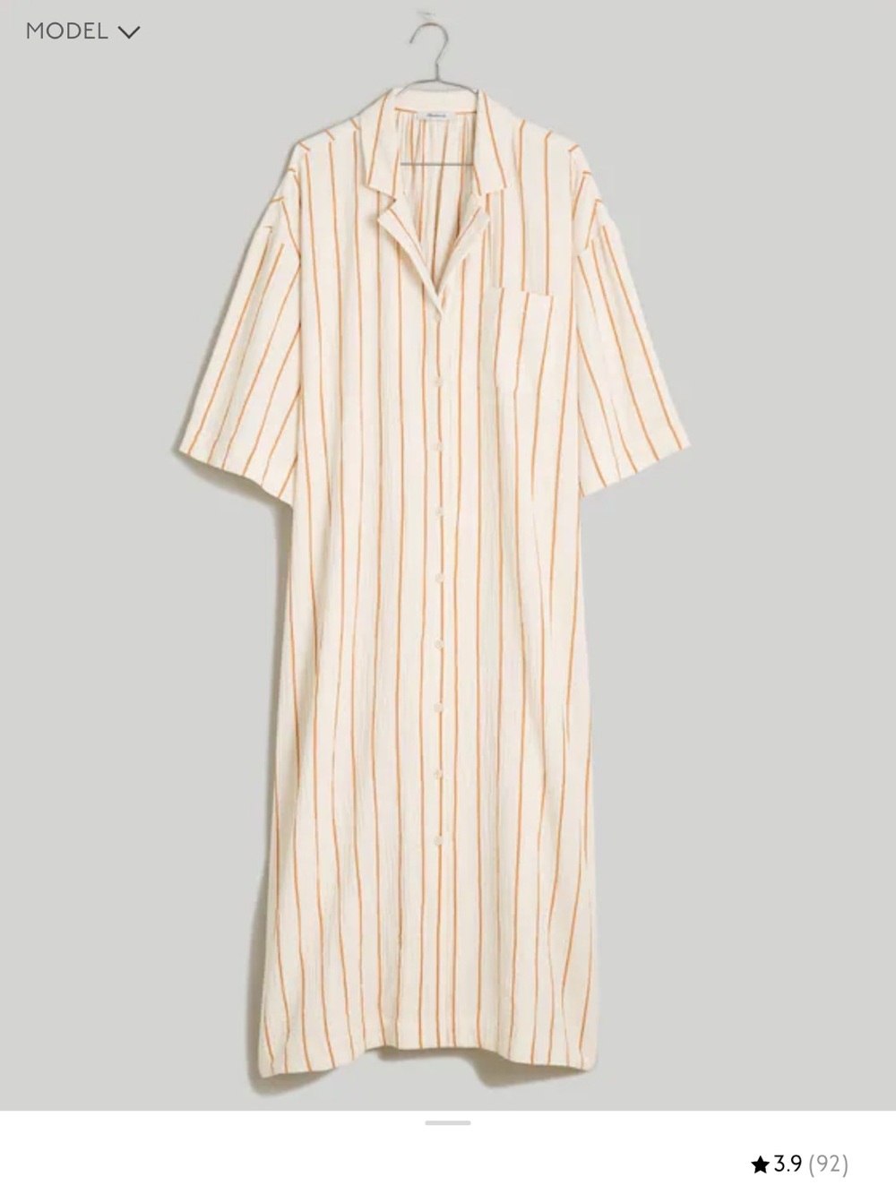 Madewell Striped Button-Front Coverup
